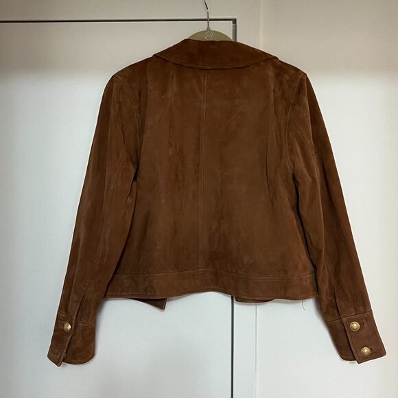 Sezane Terry Jacket - Camel Suede Size 40 Worn Once - Picture 2 of 3